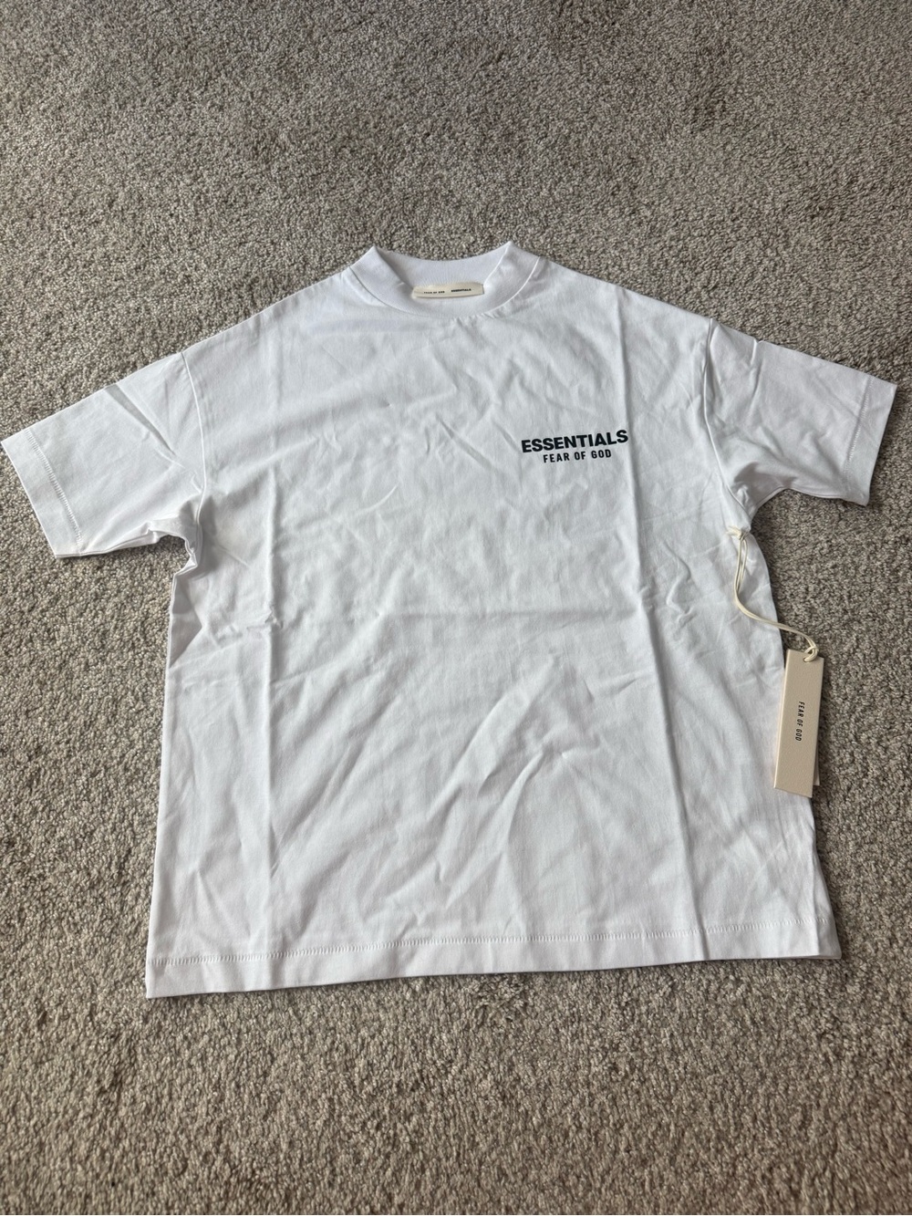 Fear of God Essentials Short-Sleeve Logo Tee in White